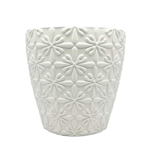 6.25" Embossed Floral Splash DIY Ceramic Vase by Make Market®